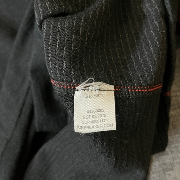Icebreaker 260 Merino Wool Base Layer Long Sleeve Shirt - Men's Size XXL - Black - Picture 6 of 10